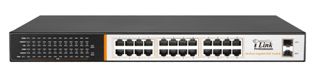 24 Port 10/100/1000 Mbps with PoE + 2 Gigabit Uplink/DVR Port Ethernet Switch